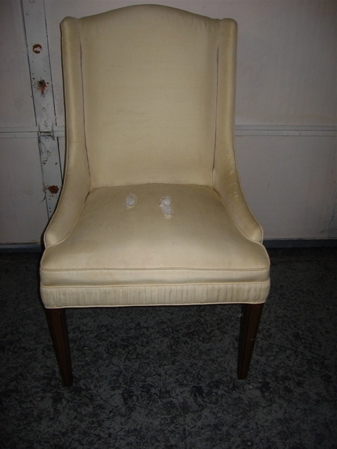 chair with damaged upholstery